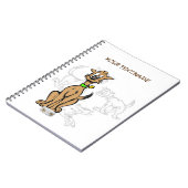 Sitting Dog Cartoon Anpassbare Sketch-Notebooks Notizblock (Linke Seite)
