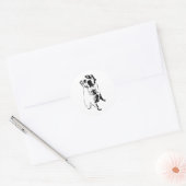 Sitting Dog Minimalist Art Sticker (Umschlag)