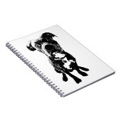 Sitting Dog Notebook – Minimalist Ink-Style Cover Notizblock (Rechte Seite)