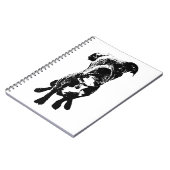 Sitting Dog Notebook – Minimalist Ink-Style Cover Notizblock (Linke Seite)
