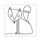 Sitting Fox Gummistempel (Prägung)