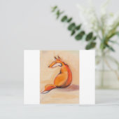 Sitting Fox Postkarte (Stehend Vorderseite)