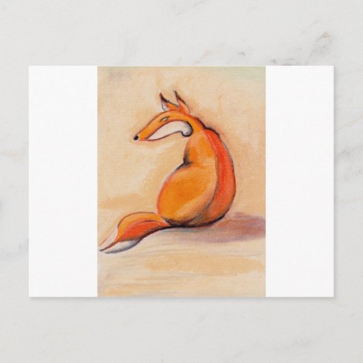 Sitting Fox Postkarte (Vorderseite)