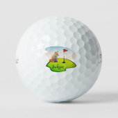 Sitting Fox - Wild Animal Customizable Golf Balls Golfball (Vorderseite)