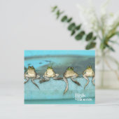 Sitting Frogs Postkarte (Stehend Vorderseite)