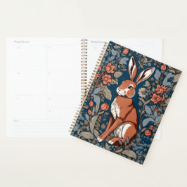 Sitting Hare William Morris Inspiriert floral Planer