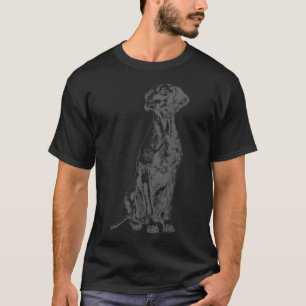 Sitting Hund Ungarisch Vizsla Premium T-Shirt