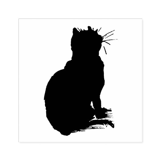 Sitting Kitty Gummistempel (Prägung)