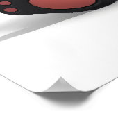 Sitting Panda Bear Cartoon Illustration Art Poster (Ecke)