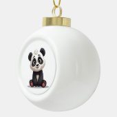 Sitting Panda Bear Cartoon Illustration Artwork Keramik Kugel-Ornament (Rechts)