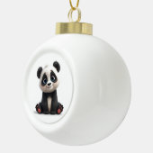 Sitting Panda Bear Cartoon Illustration Artwork Keramik Kugel-Ornament (Rechts)