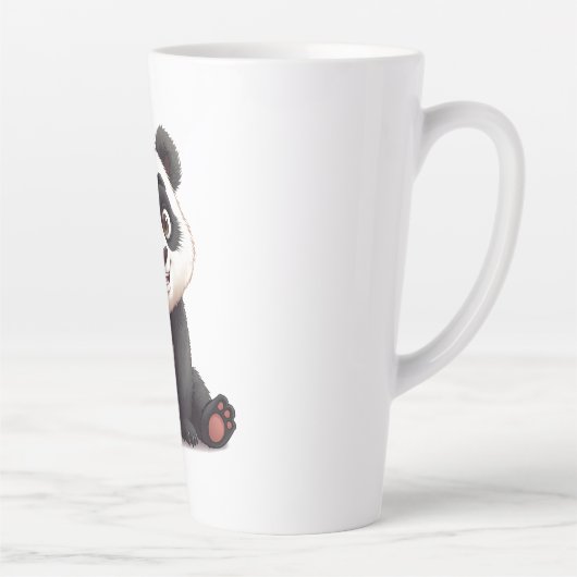 Sitting Panda Bear Cartoon Illustration Artwork Milchtasse (Rechts)