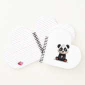 Sitting Panda Bear Cartoon Illustration Artwork Notizblock (Innenseite)