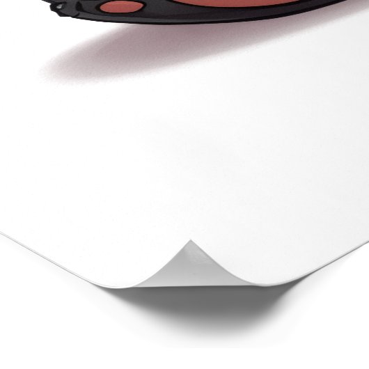 Sitting Panda Bear Cartoon Illustration Artwork Poster (Ecke)