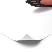 Sitting Panda Bear Cartoon Illustration Artwork Poster (Ecke)