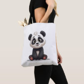 Sitting Panda Bear Cartoon Illustration Artwork Tasche (Von Nahem)