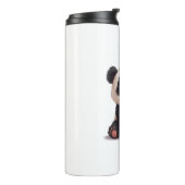 Sitting Panda Bear Cartoon Illustration Artwork Thermosbecher (Nach links gedreht)