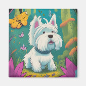 Sitting Westie Magnet (Vorne)
