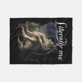 Sitting Wolf Literally Me Wolf Funny Dank Meme Fleecedecke (Vorderseite (Horizontal))