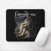 Sitting Wolf Literally Me Wolf Funny Dank Meme Mousepad (Mit Mouse)