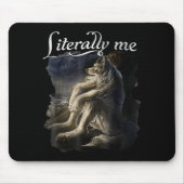 Sitting Wolf Literally Me Wolf Funny Dank Meme Mousepad (Vorne)