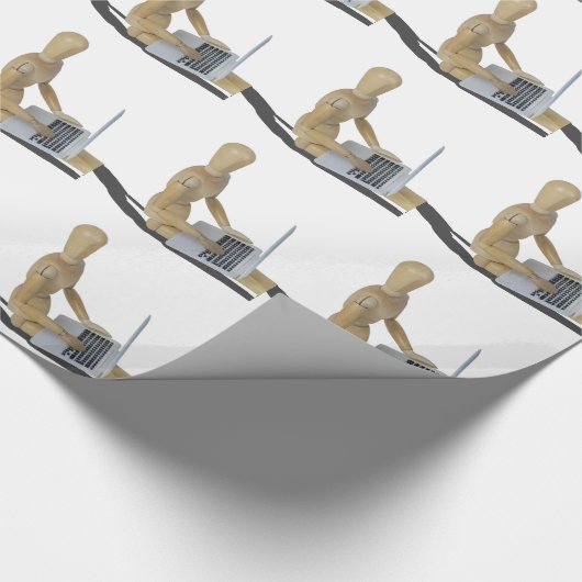 SittingOnFloorWithLaptop012915 Geschenkpapier (Ecke)