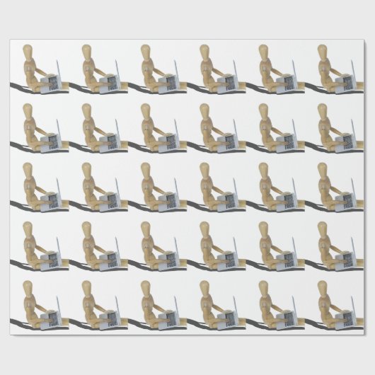 SittingOnFloorWithLaptop012915 Geschenkpapier (Flach)