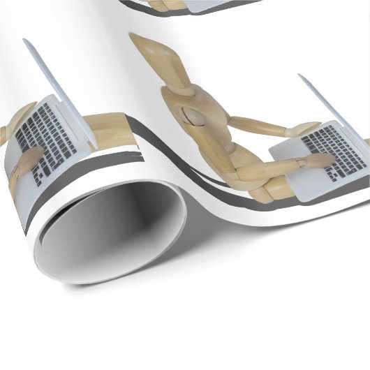 SittingOnFloorWithLaptop012915 Geschenkpapier (Rolleneckpunkt)