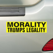 Sittlichkeitsgefühl-Trumpf-Legalität Autoaufkleber (Auf Auto)