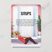 Situps Crunches Fitness Card mit Blue Backups Save The Date (Vorderseite)