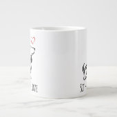 Sitz-Bleib-Liebe Basset Hound Jumbo-Tasse (Vorderseite)
