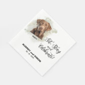 Sitz, bleib und feiere Chesapeake Bay Retriever Serviette (Ecke)