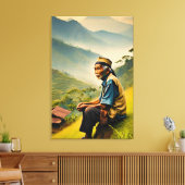 Sitz in der Stille Leinwanddruck (Insitu (Wohnzimmer))