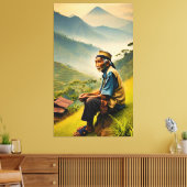 Sitz in der Stille Leinwanddruck (Insitu (Wohnzimmer))