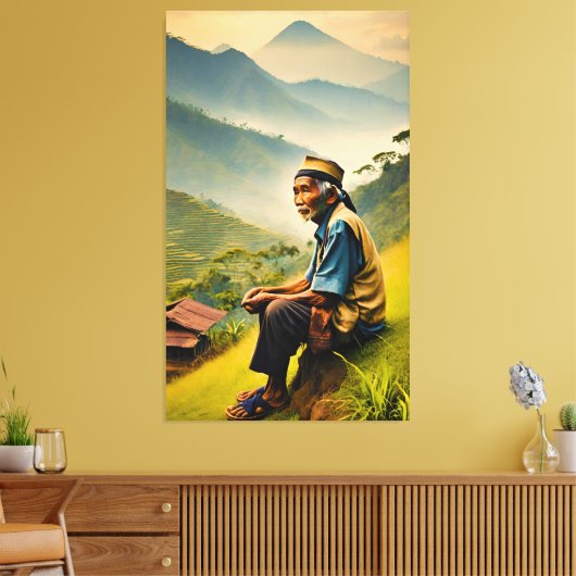 Sitz in der Stille Leinwanddruck (Insitu (Wohnzimmer))