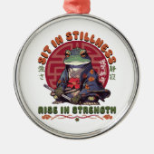 Sitz in Stille Ornament Aus Metall (Vorne)