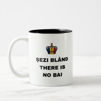 SITZ RUHIG, ES GIBT KEIN PROBLEM Zwei-Töne-Kaffeet Zweifarbige Tasse