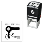 Sitzadresse des Blow Dryer Hair Permastempel (Beispiel)