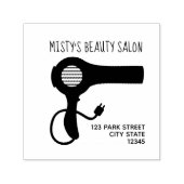 Sitzadresse des Blow Dryer Hair Permastempel (Design)