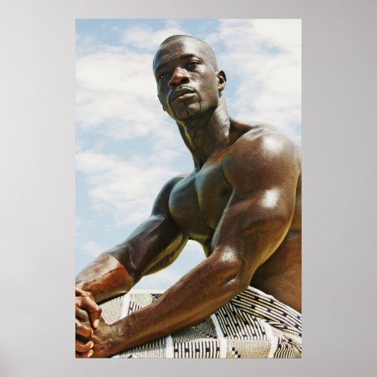 Sitzafrikanisch Poster (Vorne)