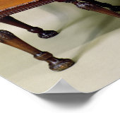 Sitzbank aus geschnitztem Chippendale, c.1770 Poster (Ecke)