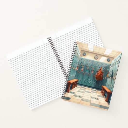 Sitzbänke im Retro-Schachbrett Notizblock (Innenseite)