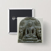 Sitzbuddha in der Meditation Button (Vorne & Hinten)