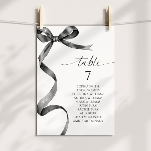 Sitzdiagramm der schwarzen Tischnummer