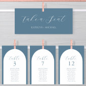 Sitzdiagramm Moderne, einfache, arme, dunkelblaue  Einladung