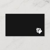 Sitzdienst für Haustiere Hunde Silhouette Schwarz/ Visitenkarte (Rückseite)