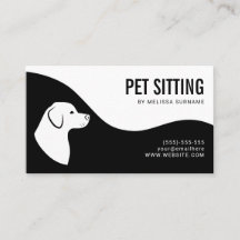 Sitzdienst für Haustiere Hunde Silhouette Schwarz/