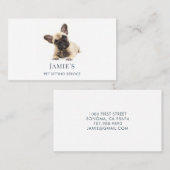 Sitzdienst für Haustiere Visitenkarte (Vorne/Hinten)
