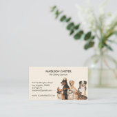 Sitzdienst für Haustiere Visitenkarte (Stehend Vorderseite)