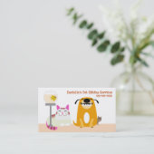 Sitzdienste für Haustiere Visitenkarte (Stehend Vorderseite)